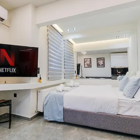 شقة μarble - Papafi Str - 40sqm - Gas Heating & Ac - 55